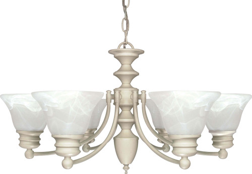 Nuvo Lighting - 60-359 - Six Light Chandelier - Empire - Textured White