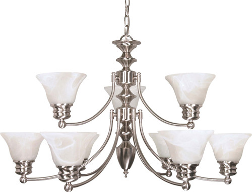 Nuvo Lighting - 60-360 - Nine Light Chandelier - Empire - Brushed Nickel