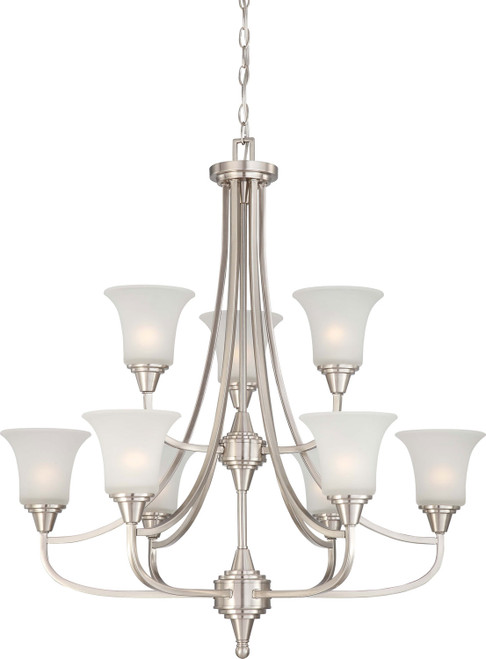 Nuvo Lighting - 60-4149 - Nine Light Chandelier - Surrey - Brushed Nickel