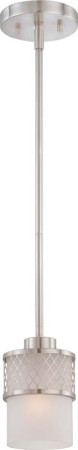 Nuvo Lighting - 60-4688 - One Light Mini Pendant - Fusion - Brushed Nickel