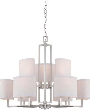 Nuvo Lighting - 60-4759 - Nine Light Chandelier - Gemini - Brushed Nickel
