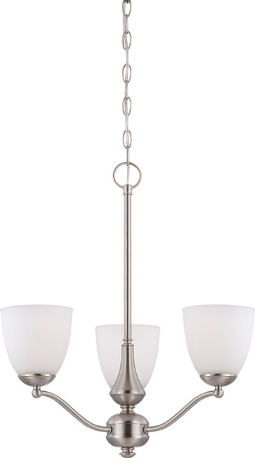 Nuvo Lighting - 60-5036 - Three Light Chandelier - Patton - Brushed Nickel