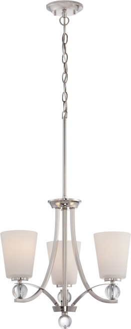 Nuvo Lighting - 60-5496 - Three Light Chandelier - Connie - Polished Nickel
