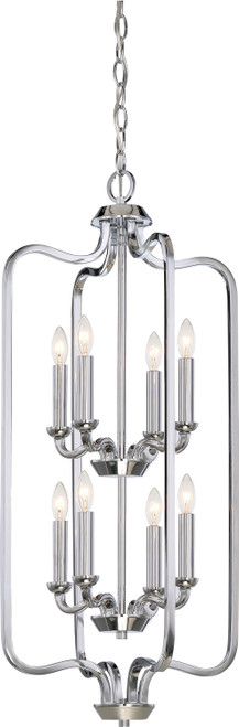 Nuvo Lighting - 60-5872 - Eight Light Pendant - Willow - Polished Nickel