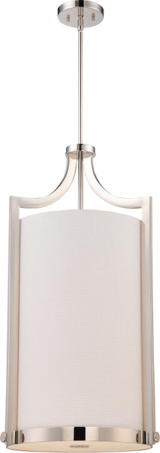 Nuvo Lighting - 60-5885 - Four Light Foyer Pendant - Meadow - Polished Nickel