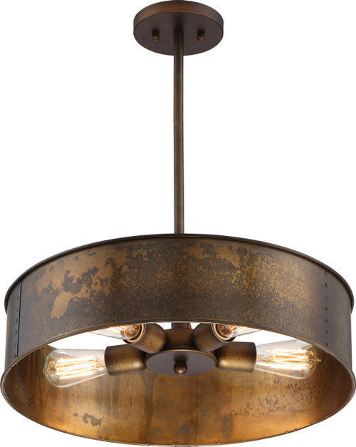 Nuvo Lighting - 60-5894 - Four Light Pendant - Kettle - Weathered Brass