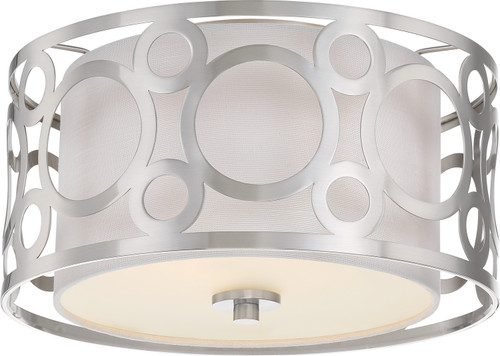 Nuvo Lighting - 60-5942 - Two Light Flush Mount - Filigree - Brushed Nickel