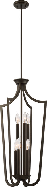 Nuvo Lighting - 60-5977 - Six Light Pendant - Laguna - Forest Bronze