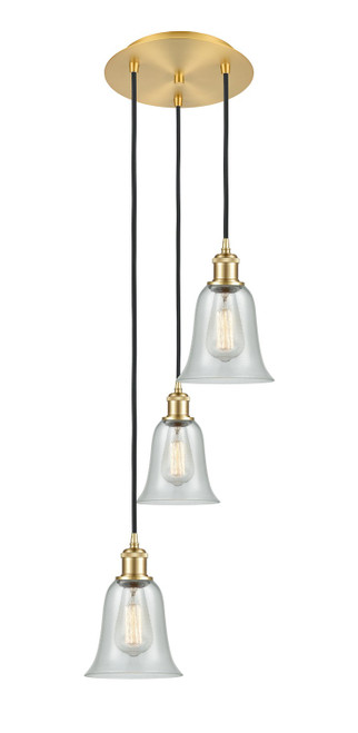Innovations - 113B-3P-SG-G2812 - LED Pendant - Ballston - Satin Gold