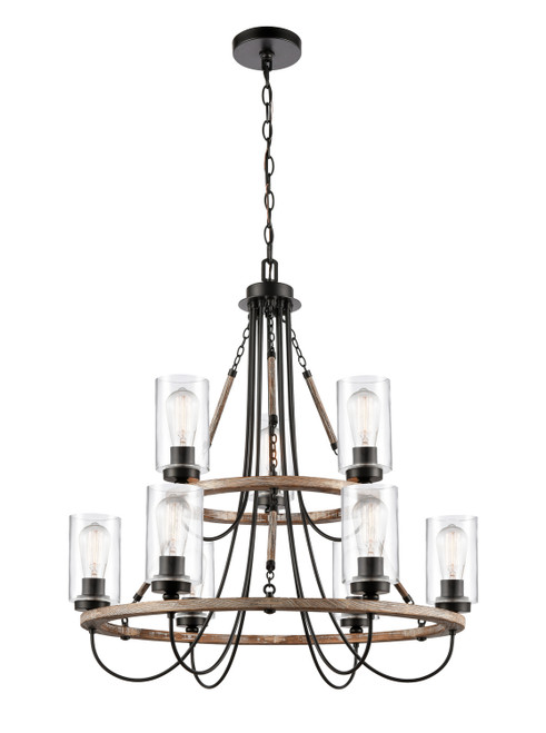 Innovations - 442-9CR-BK-G4422-LED - LED Chandelier - Paladin - Matte Black