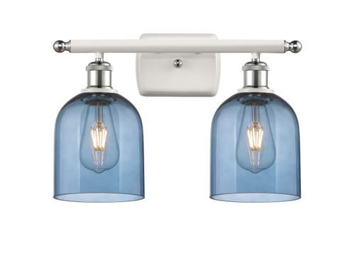Innovations - 516-2W-WPC-G558-6BL - Two Light Bath Vanity - Ballston - White Polished Chrome