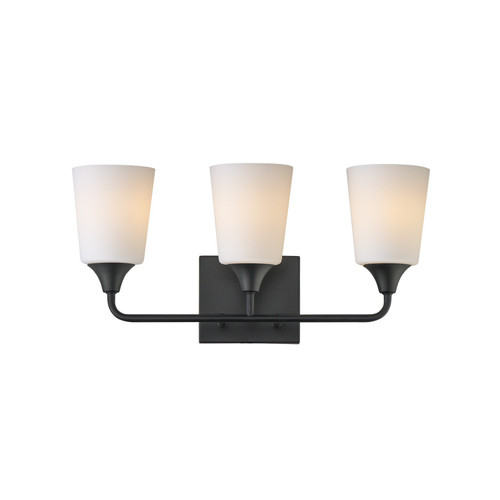 Maxim - 12883SWBK - Three Light Bath Vanity - Hudson - Black