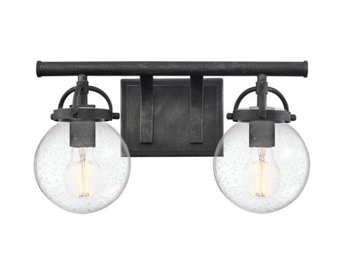 Innovations - 416-2W-WZ-G204-6 - Two Light Bath Vanity - Downtown Urban - Weathered Zinc
