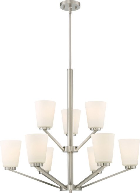 Nuvo Lighting - 60-6249 - Nine Light Chandelier - Nome - Brushed Nickel
