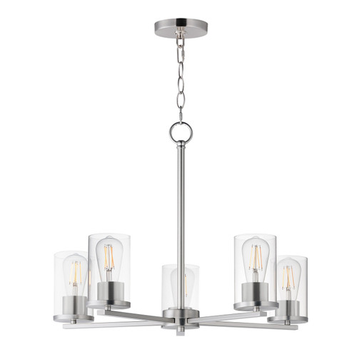 Maxim - 10286CLSN - Five Light Chandelier - Lateral - Satin Nickel