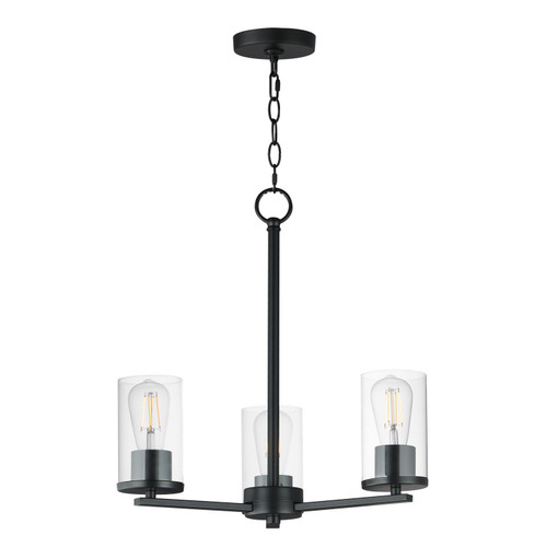 Maxim - 10287CLBK - Three Light Chandelier - Lateral - Black
