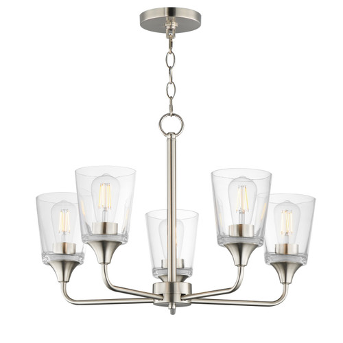 Maxim - 12875CLSN - Five Light Chandelier - Hudson - Satin Nickel