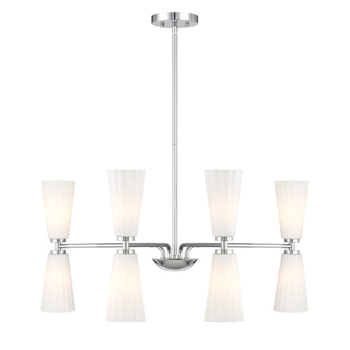 Meridian - M100126CH - Eight Light Chandelier - Chrome