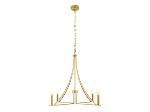 Meridian - M100141NB - Four Light Chandelier - Natural Brass