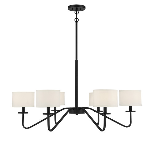 Meridian - M10092MBK - Six Light Chandelier - Matte Black