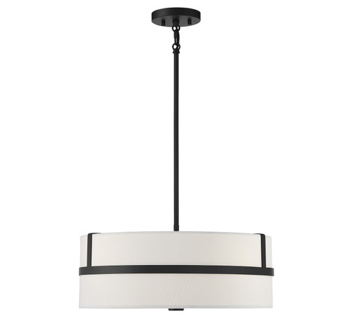 Meridian - M70102MBK - Four Light Pendant - Matte Black