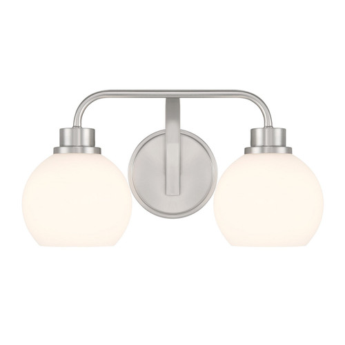Meridian - M80080BN - Two Light Bathroom Vanity - Brushed Nickel