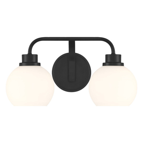 Meridian - M80080MBK - Two Light Bathroom Vanity - Matte Black