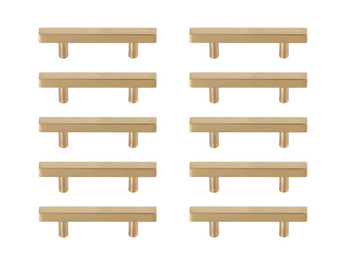 Elegant Lighting - PL402-3-BR-10PK - Bar Pull Multipack (set of 10) - Dior - Brass