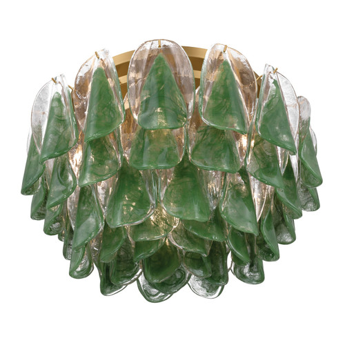 Metropolitan - N3476-G-732 - Six Light Flush Mount - Verla Crest - Legacy Brass