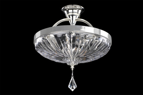 Allegri - 028544-017-FR001 - Three Light Semi Flush Mount - Orecchini - Two Tone Silver