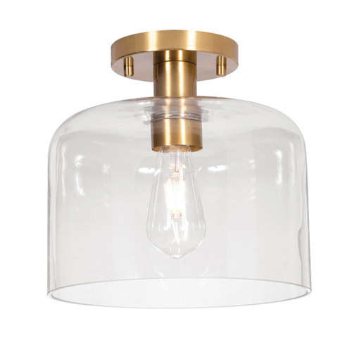 AFX Lighting - ESAC10MBLB - One Light Semi-Flush Mount - Elsa - Light Antique Brass