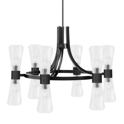 Toltec Lighting - 4806-MB-880 - 12 Light Chandelier - Everleigh - Matte Black