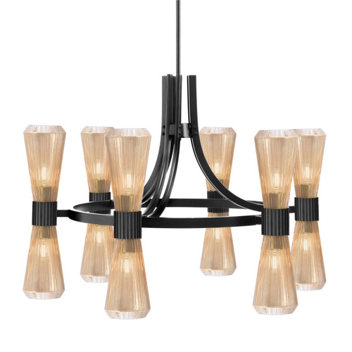 Toltec Lighting - 4806-MB-883 - 12 Light Chandelier - Everleigh - Matte Black