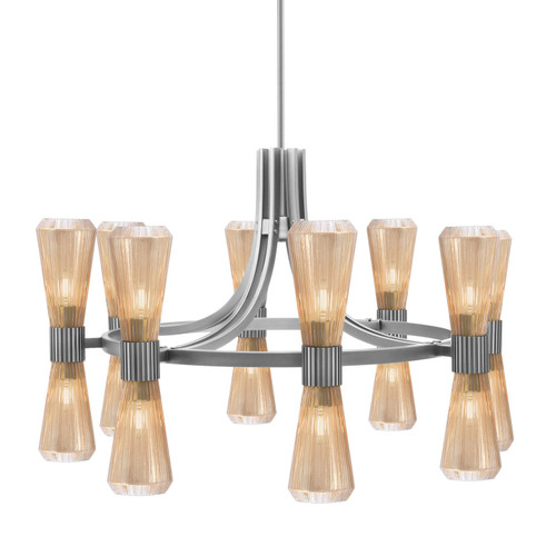 Toltec Lighting - 4808-GP-883 - 16 Light Chandelier - Everleigh - Graphite