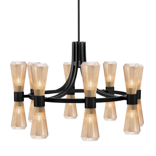 Toltec Lighting - 4808-MB-883 - 16 Light Chandelier - Everleigh - Matte Black