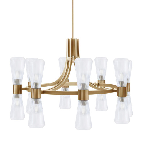 Toltec Lighting - 4808-NAB-880 - 16 Light Chandelier - Everleigh - New Age Brass