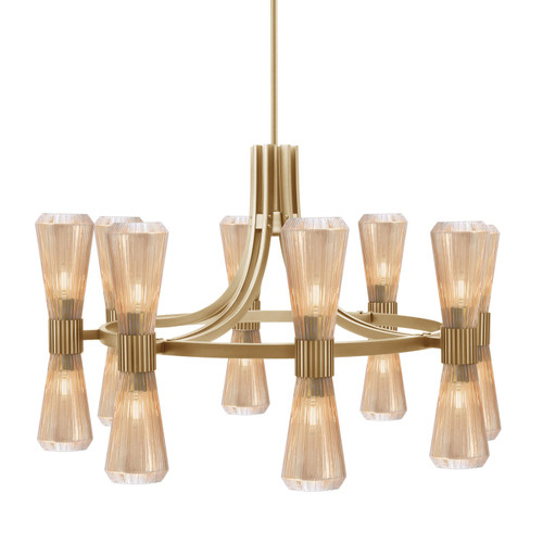 Toltec Lighting - 4808-NAB-883 - 16 Light Chandelier - Everleigh - New Age Brass