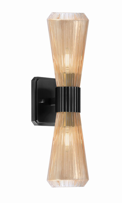 Toltec Lighting - 4820-MB-883 - Two Light Wall Sconce - Everleigh - Matte Black