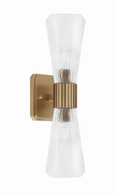 Toltec Lighting - 4820-NAB-880 - Two Light Wall Sconce - Everleigh - New Age Brass