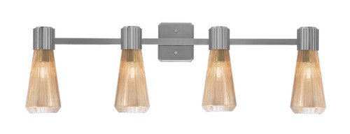 Toltec Lighting - 4824-GP-883 - Four Light Bath Bar - Everleigh - Graphite