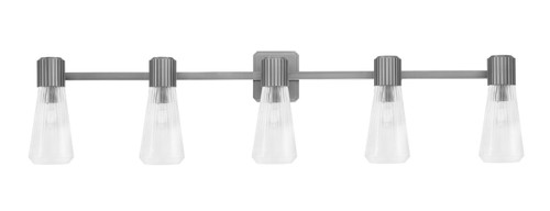 Toltec Lighting - 4825-GP-880 - Five Light Bath Bar - Everleigh - Graphite