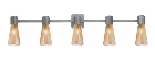 Toltec Lighting - 4825-GP-883 - Five Light Bath Bar - Everleigh - Graphite
