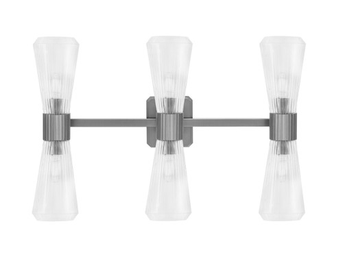 Toltec Lighting - 4826-GP-880 - Six Light Bath Bar - Everleigh - Graphite