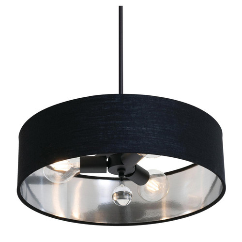 AFX Lighting - CLNP18MBBK-BKSL - Three Light Pendant - Celine - Black
