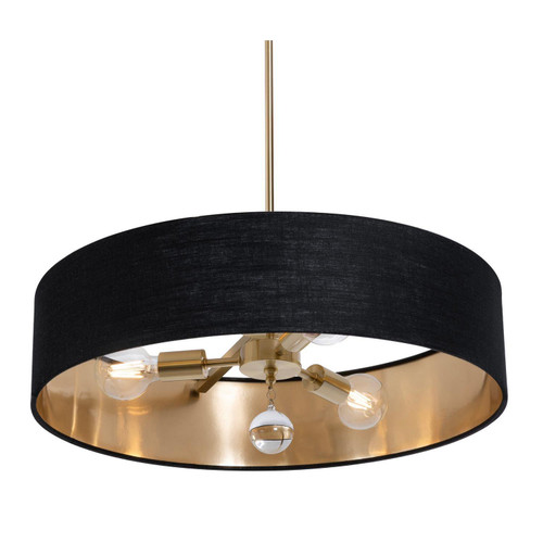 AFX Lighting - CLNP24MBSB-BKGD - Three Light Pendant - Celine - Satin Brass