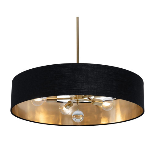 AFX Lighting - CLNP30MBSB-BKGD - Five Light Pendant - Celine - Satin Brass