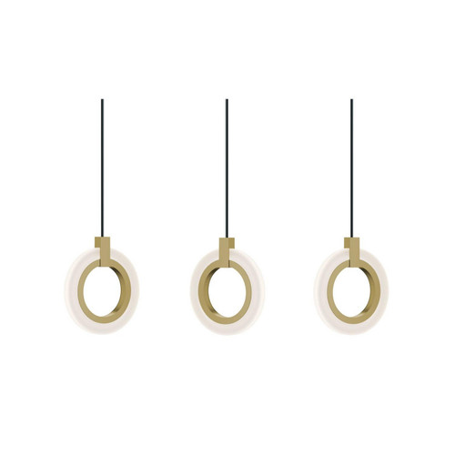 AFX Lighting - HLOP08LAJUDLBLNR3 - LED Linear Pendant - Halo - Light Antique Brass