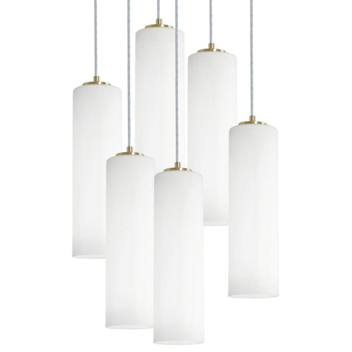 AFX Lighting - LEOP0412MBLBRND6 - Six Light Pendant - Leo - Light Antique Brass