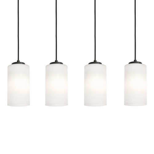 AFX Lighting - LEOP04MBBKLNR4 - Four Light Linear Pendant - Leo - Black