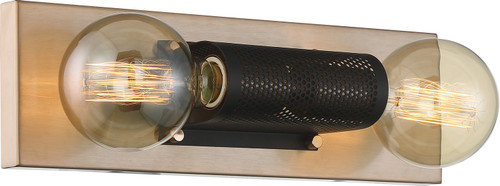 Nuvo Lighting - 60-6662 - Two Light Vanity - Passage - Copper Brushed Brass / Black